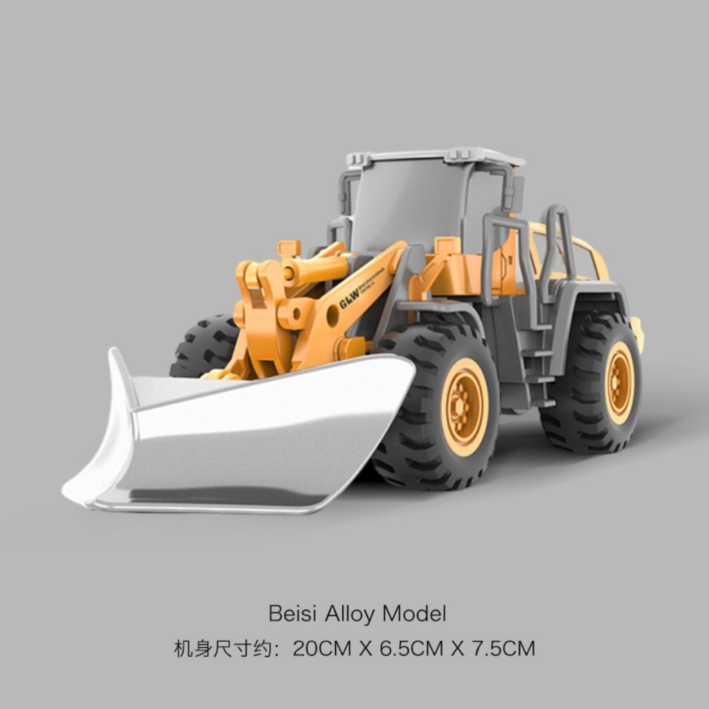 Mainan Alat berat wheel loader tandem roller bulldozer dan forklift