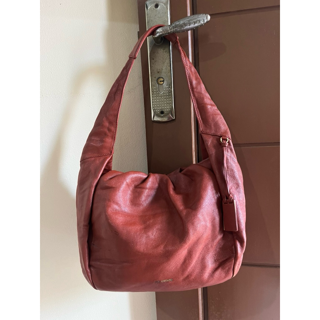 Tas Preloved Shoulder Bag Hobo Bag Kulit Asli Joy Gryson