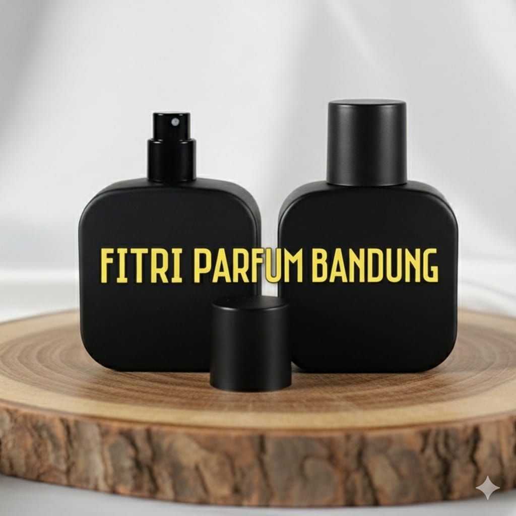 Botol parfum semprot spray kaca 50ml hitam doff (COSTEDOFF50)