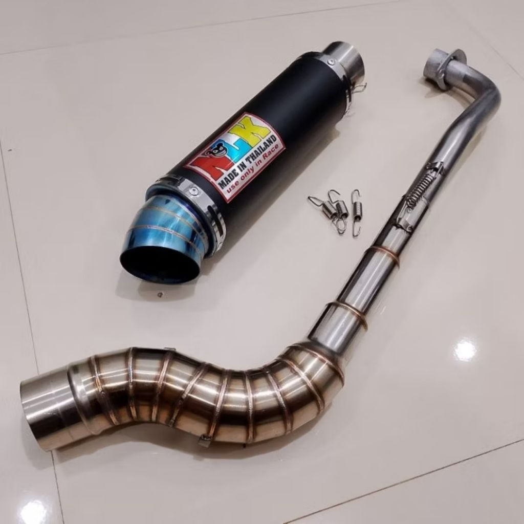 NLK Open Spec exhaust 1set pipe xrm wave smash fury raider pipe tmx skygo rusi_tc bajaj Euro vperman