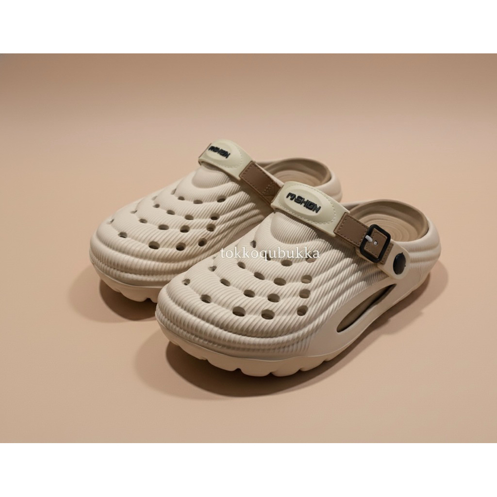 Sepatu Sandal Pria Premium Model Korea Baim Sandal Jibbitz Terbaru 2025 Baik Cowo Korea Style