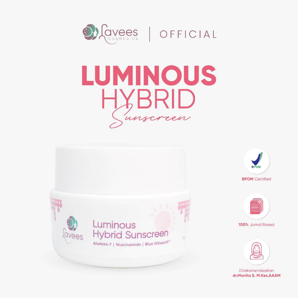 Lavees Cosmedics - Luminous Hybrid Sunscreen [Krim Siang Flek Melasma]