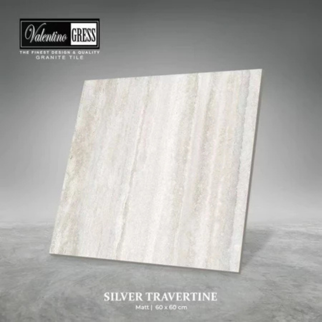 Granit Valentino Gress 60x60 Silver Travertine | Matt