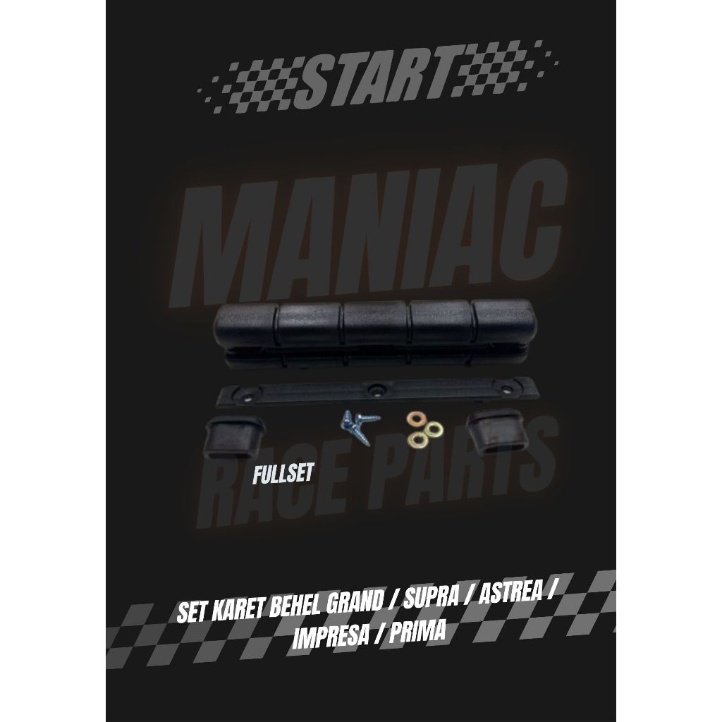 KARET BEHEL BELAKANG PLUS KARET TUTUP SAMPING BEHEL ASTREA GRAND PRIMA STAR LEGENDA SUPRA MOTOR