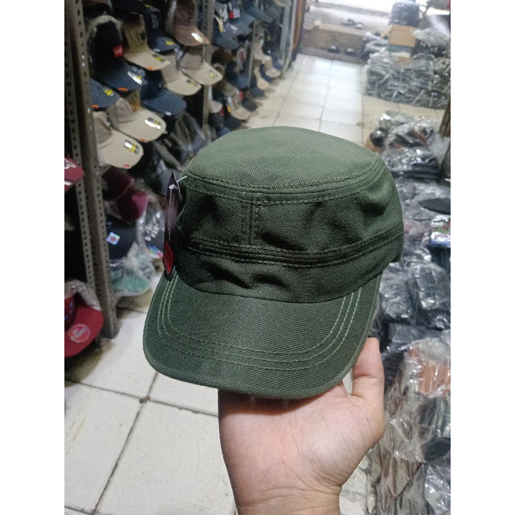 Topi Baseball Kanvas Tebal Komando visor depan pendek