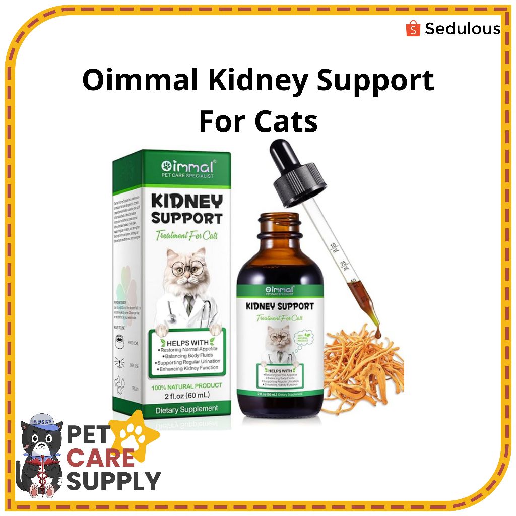 Obat Suplement Ginjal Kucing Alami Oimmal - Suplement Ginjal Kucing Kucing Alami 60 mL