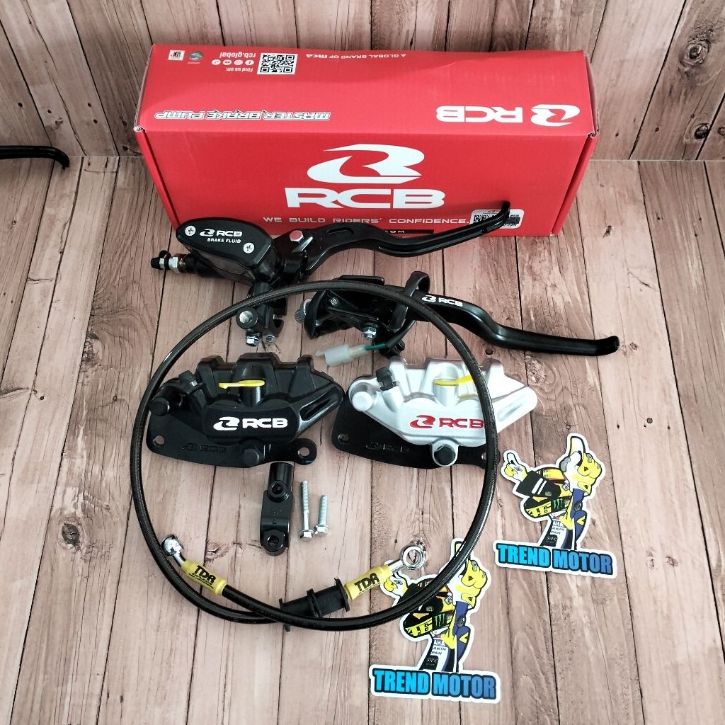 Paket Master Rem Depan RCB E2 Oval 14MM Handle Kiri Kopling RCB Kaliper Depan RCB Selang Rem Depan T
