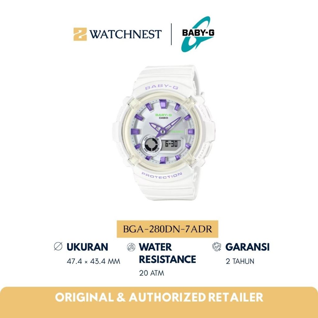 Jam Tangan Wanita BABY-G BGA-280DN-7ADR Original Garansi Resmi 2 Tahun