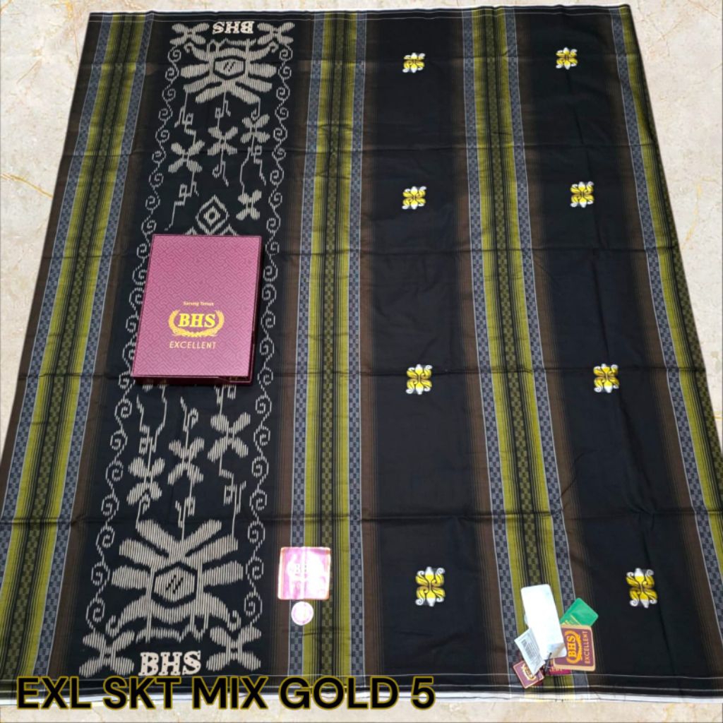 Sarung BHS Excellent GOLD Songket MIX (SGB, SMB, SGF, SGA, STA, SCF, SCB, SSB)