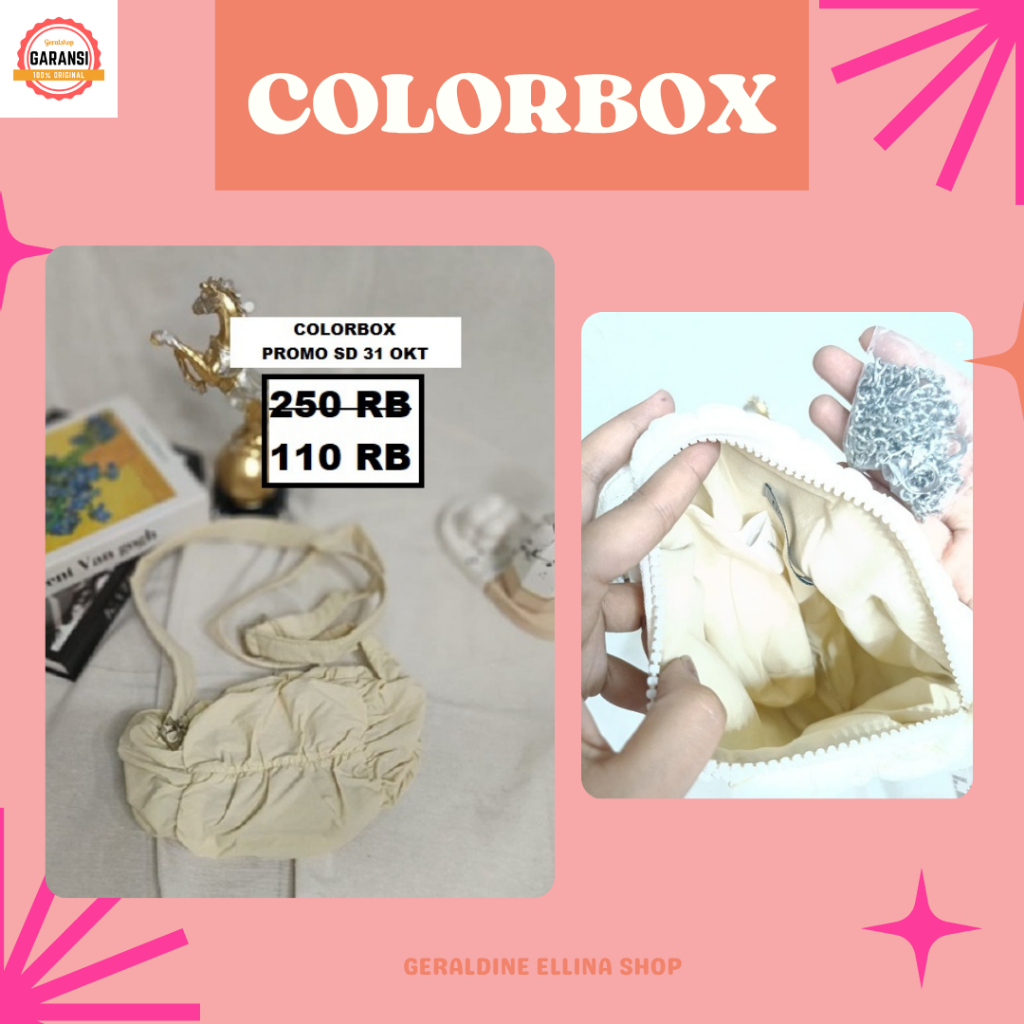 TAS WANITA SLING BAG COLORBOX SERI POPCORN