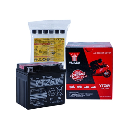 ACCU YUASA YTZ6V // ACCU full KERING // ACCU MOTOR VARIO 125, VARIO 150, PCX