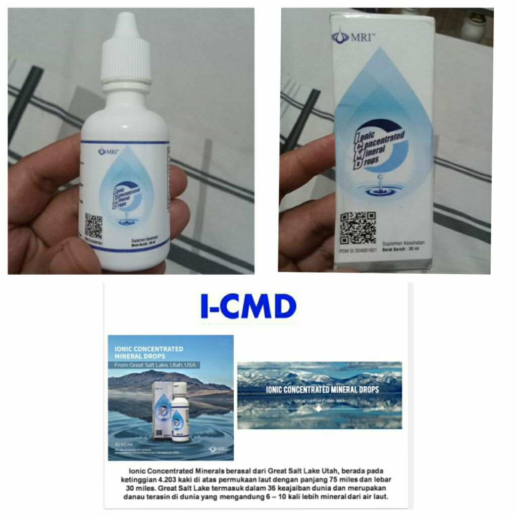 Suplemen I-CMD (Ionic Concentrated Mineral Drops) 60ml, 100% Asli dan Original