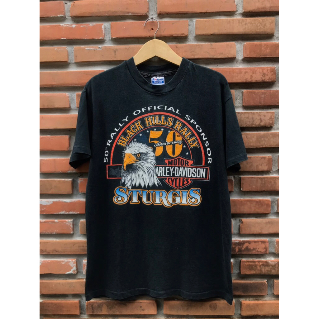 Tshirt Vtg 90s Harley Davidson 50Th Black Hills Rapid City