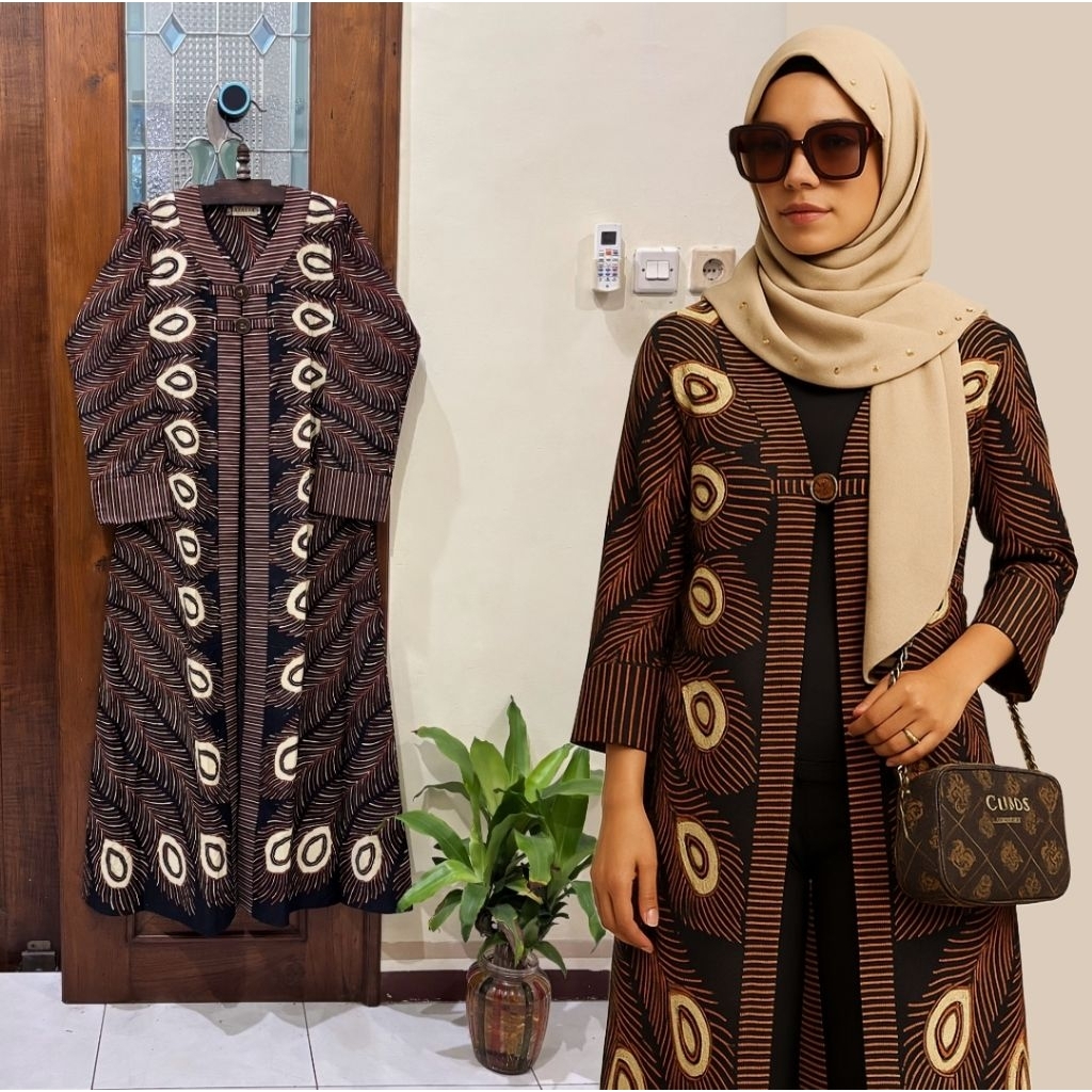 Azalia Batik - Khodijah Gamis Batik Original Lapis Trikot (Bahan Katun Premium)