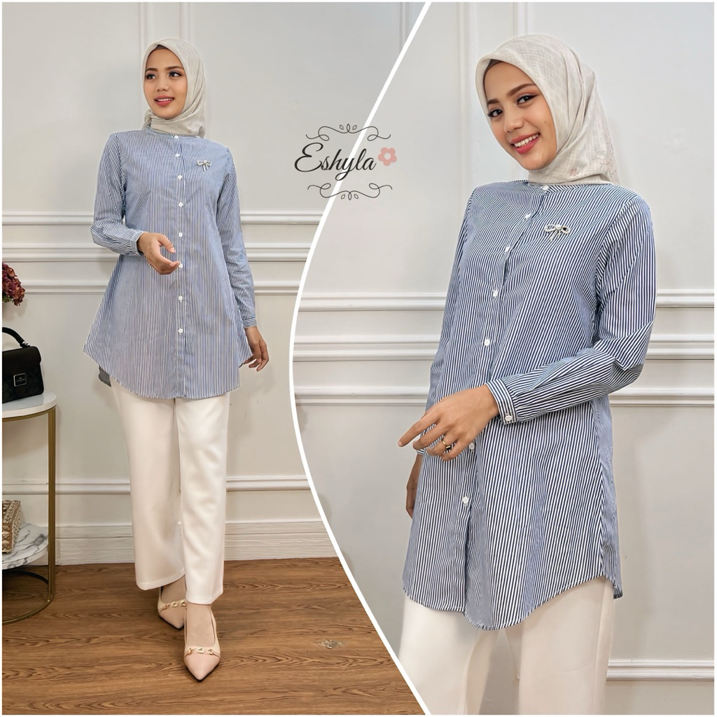 Atasan Wanita Tunik Fashionable Termurah Stylish Model Terkini High Quality Lebaran Elegan Dewasa Ke