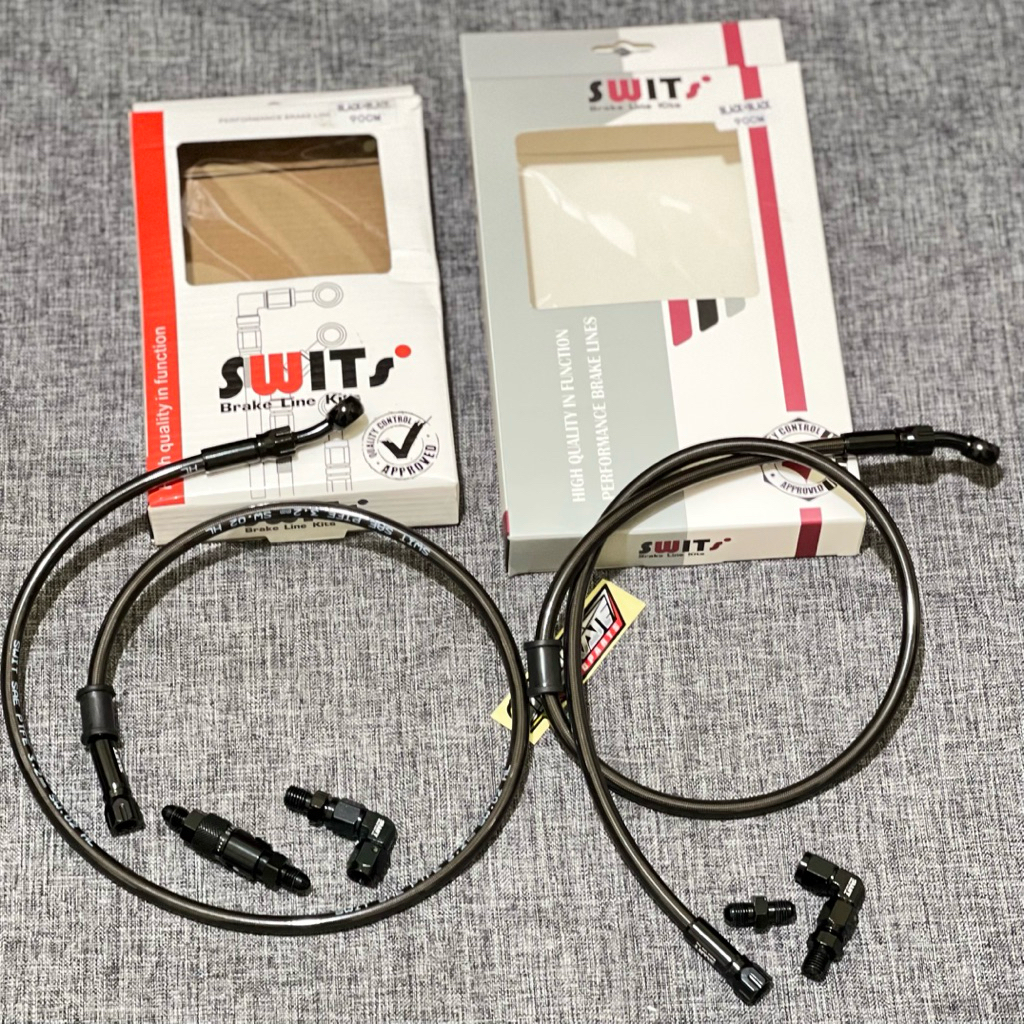 Selang Rem Swits Selang Rem Depan Swits Panjang 95 CM 90 Derajat Set Staubli Quick Release Selang Re