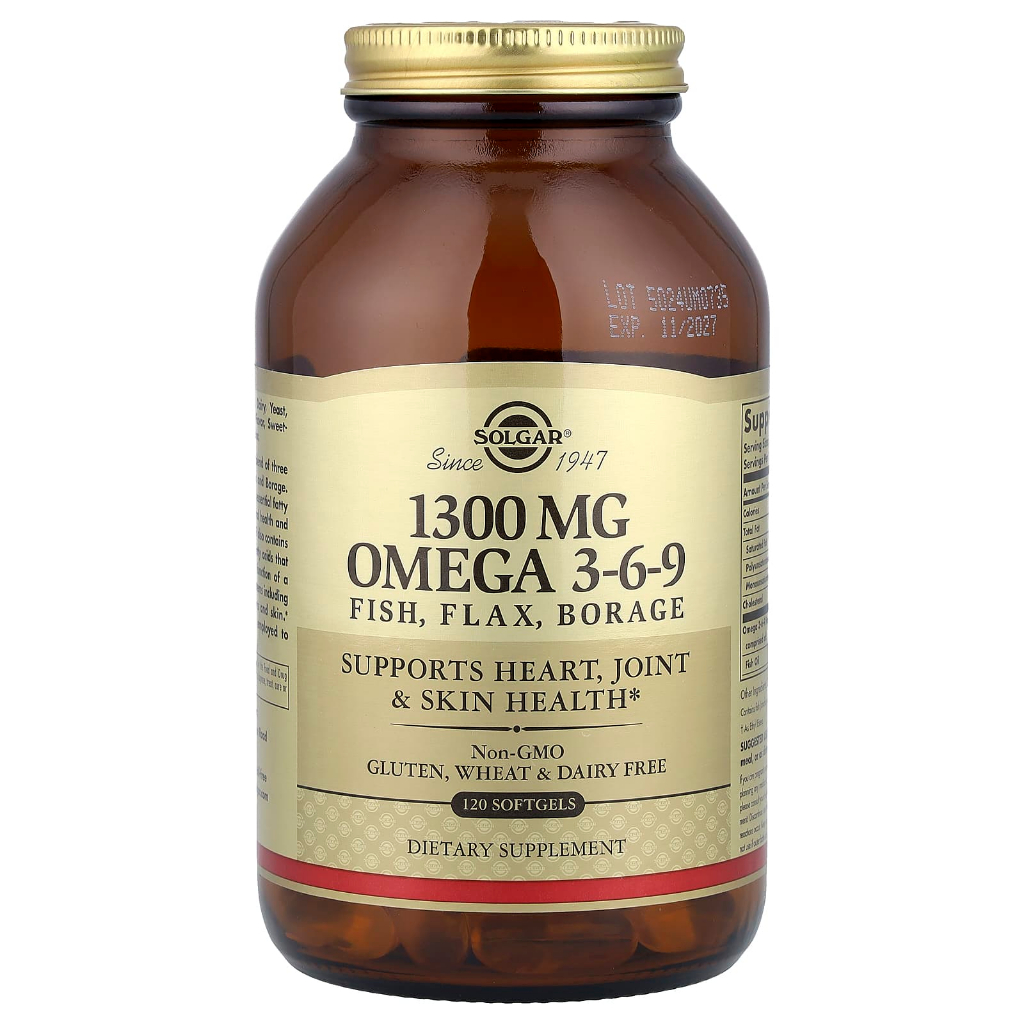 Solgar Omega 3-6-9 1300 mg 60 120 Softgels