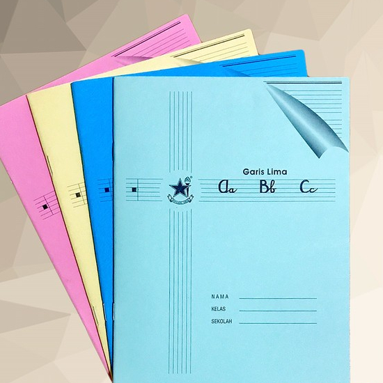 Buku Tulis Garis Lima (5) / Buku Halus Tagak Bersambung (Tulis Indah)