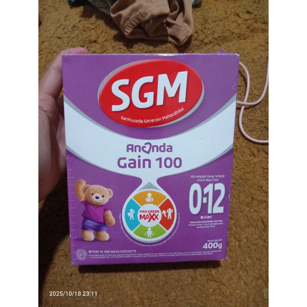 [PRELOVED] susu formula SGM GAIN 0-12 bulan