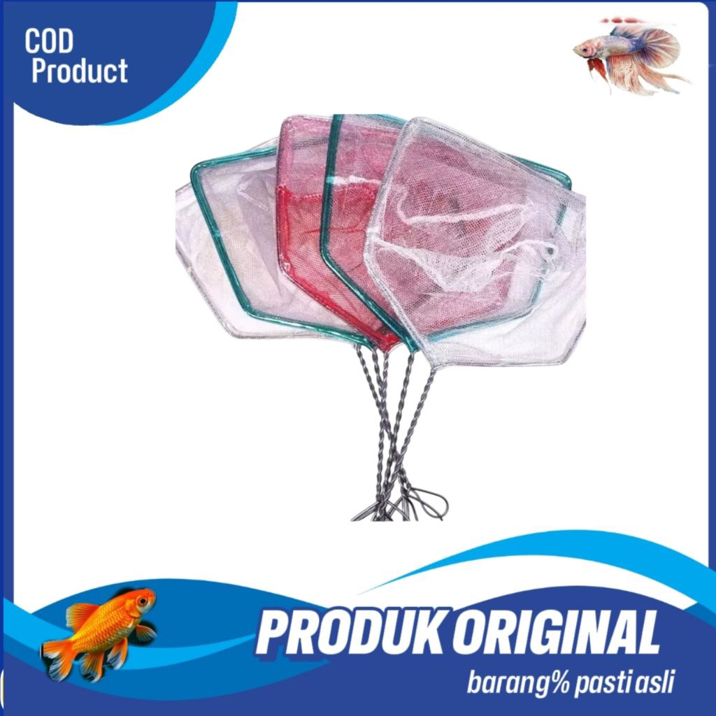 SARINGAN 20 15 10 cm SEROKAN IKAN HIAS 20cm Seser Ikan Kecil Sedang Fish Net Jaring Ikan