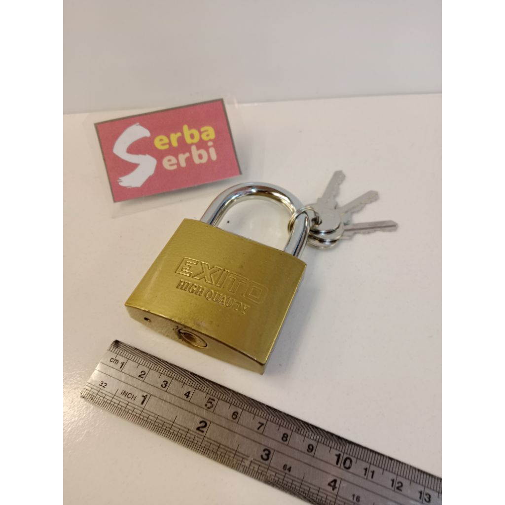 -60MM GEMBOK KUNING-Gembok cat kuningan imtation padlock 60mm