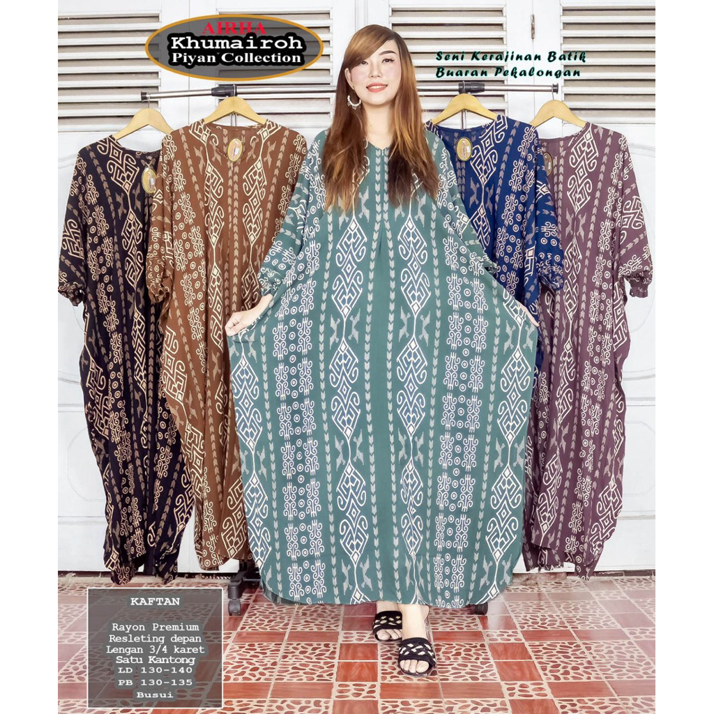 LONGDRES KAFTAN BATIK PRINT - GAMIS KAFTAN JUMBO BATIK PEKALONGAN