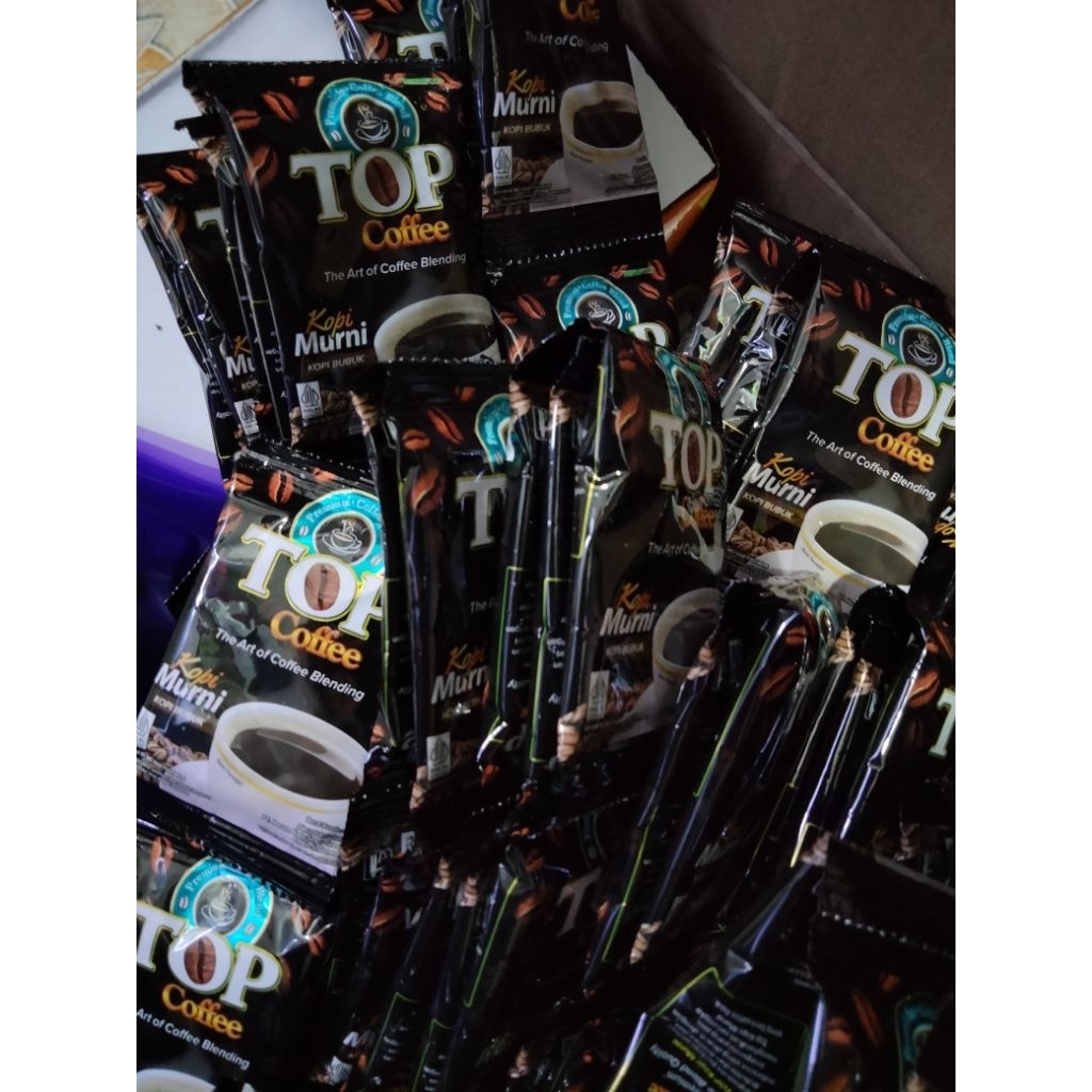 Kopi Top Murni Tanpa Gula 1 renceng isi 10