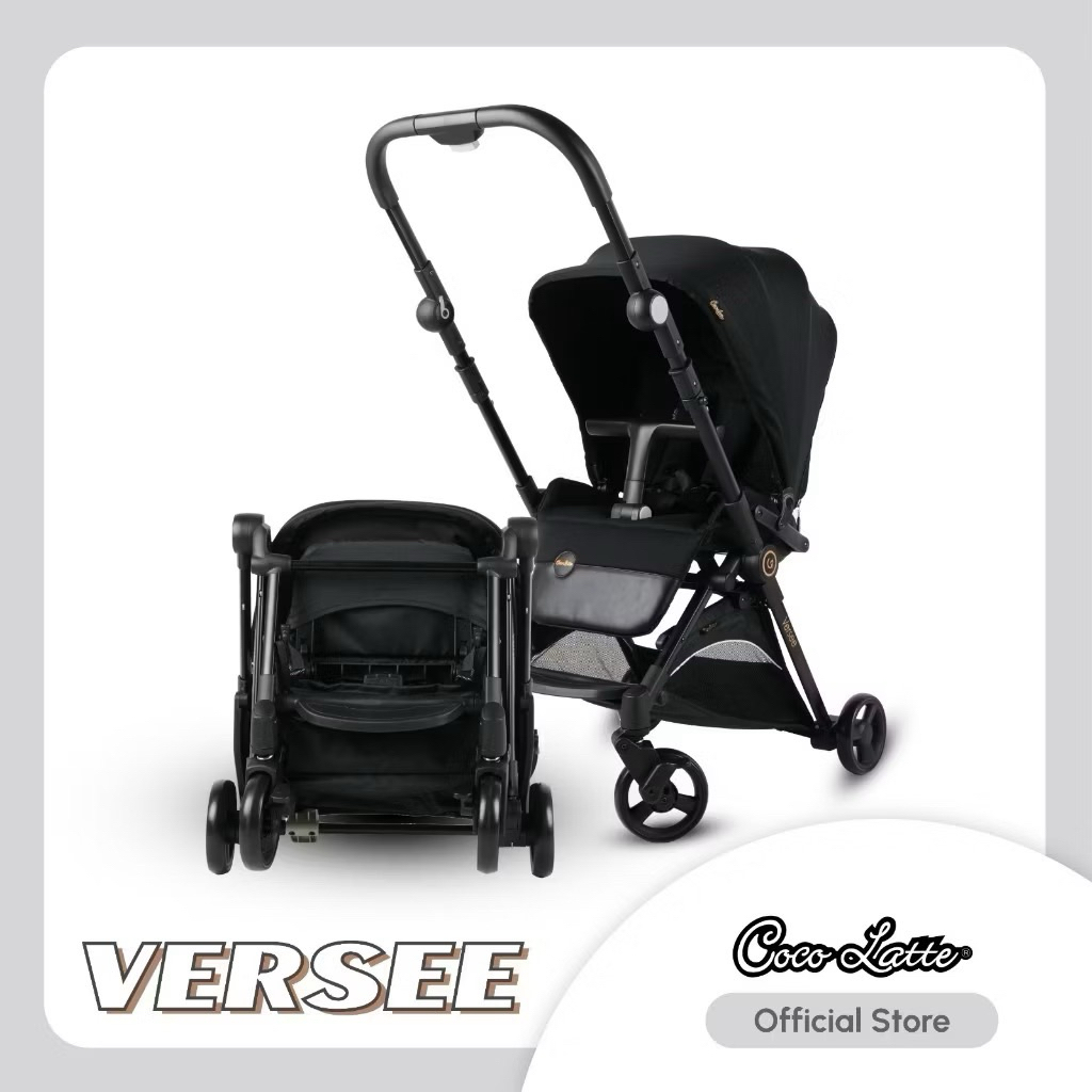 Preloved Stroller Cocolatte Versee Premium Reversible Handle Compact Warna Deep Black