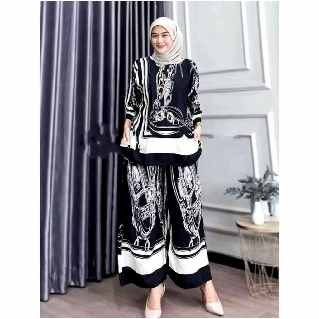 Setelan Tie Dye  Setelan Misma Jumbo Set by Sancaka Set Rayon Lengan Panjang Aik Big Set Jumbo Ld 14
