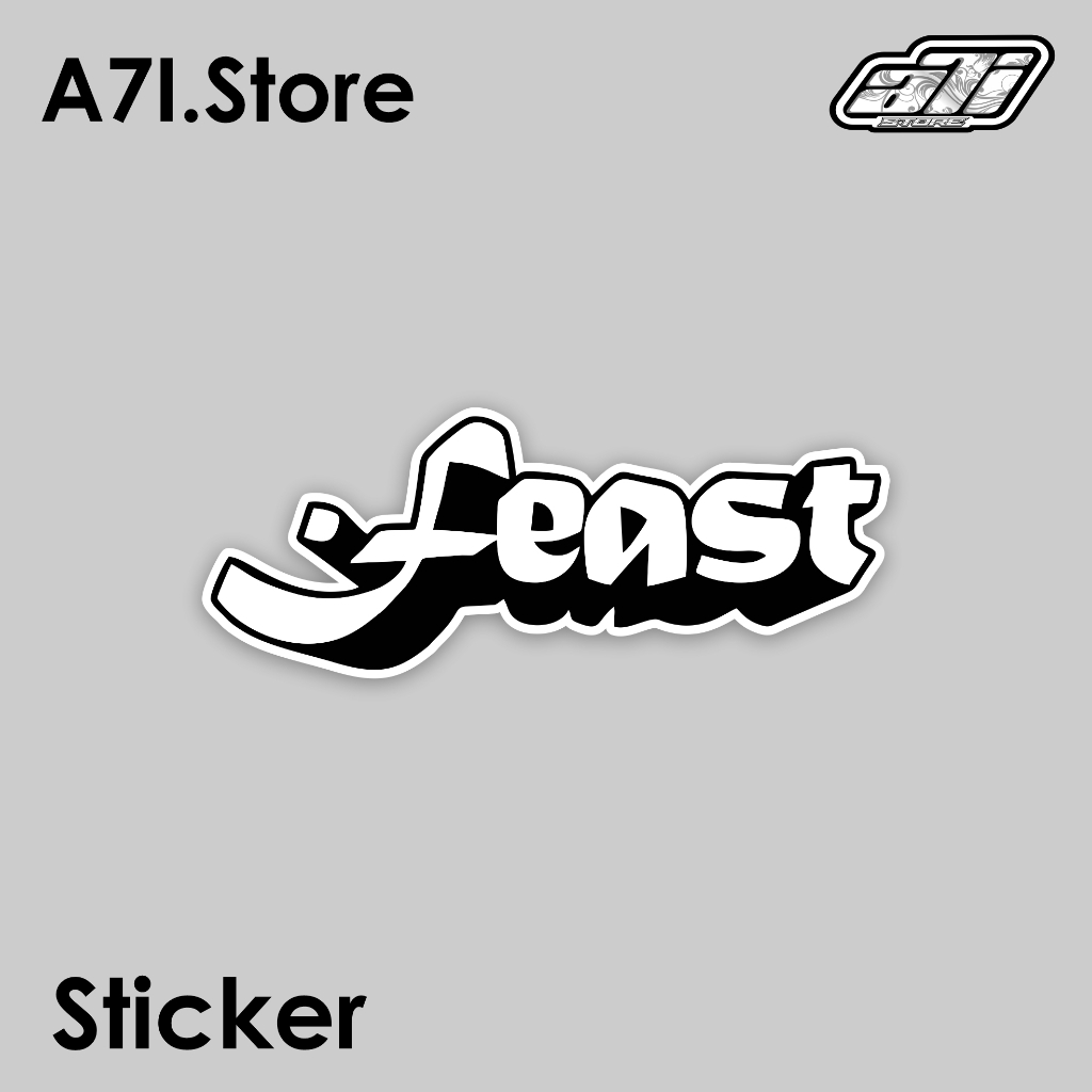 Sticker Brand band Feast Vinyl Laminasi Glossy Sticker print&cut - kiss cut / Feast