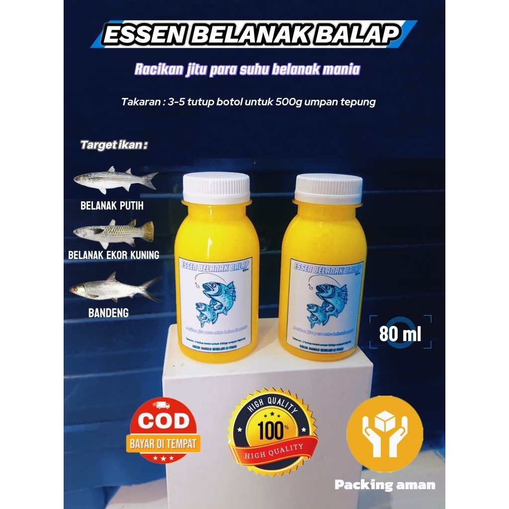 Essen BELANAK BALAP target ikan belanak putih-belanak ekor kuning-bandeng racikan jitu