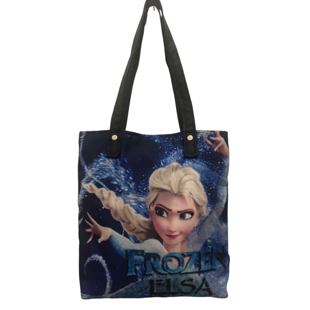 Tas Totebag Premium Frozen Elsa Full Print Depan Belakang – Kanvas Marsoto Premium – Preloved Like N