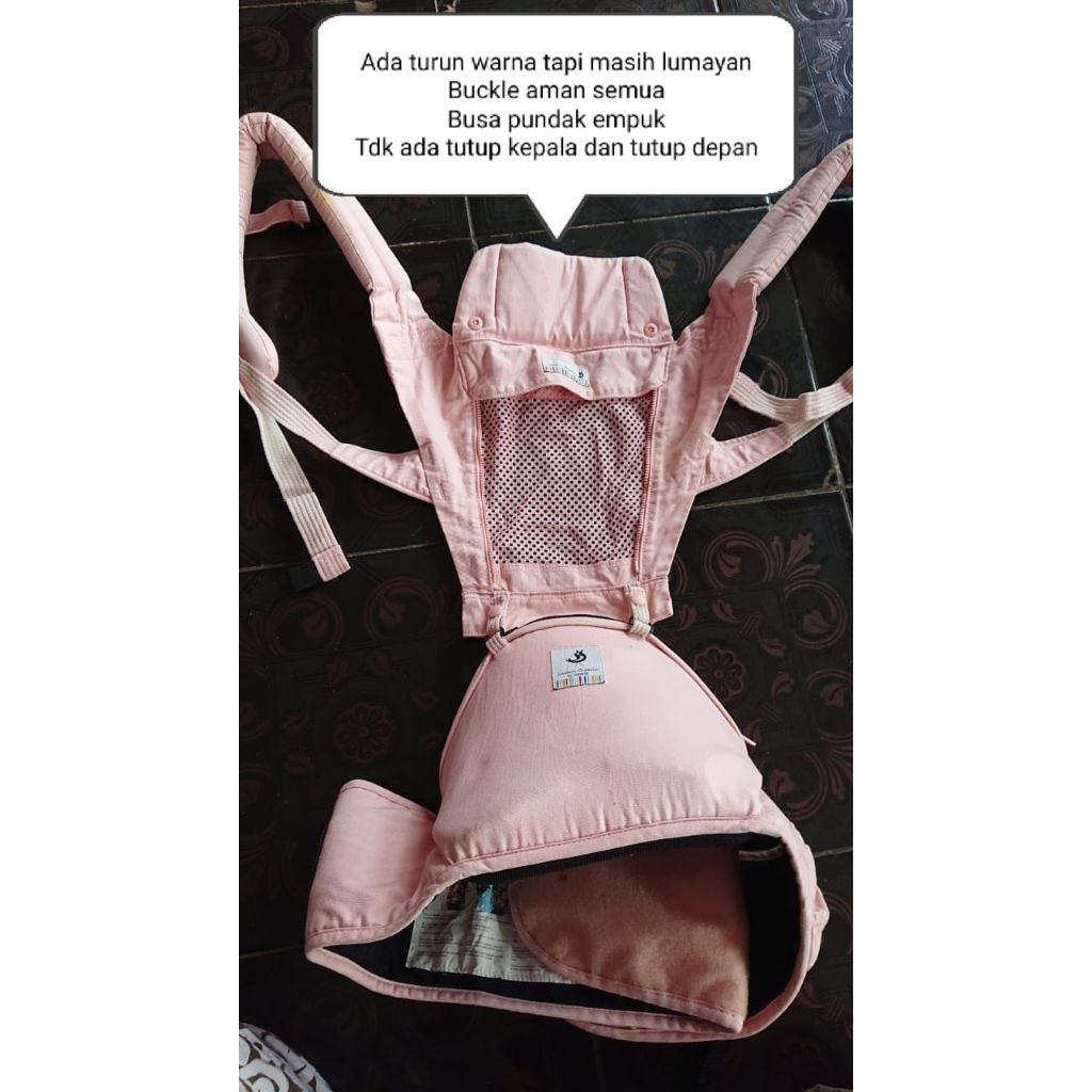 Preloved gendongan hipseat Pognae Orga Pink