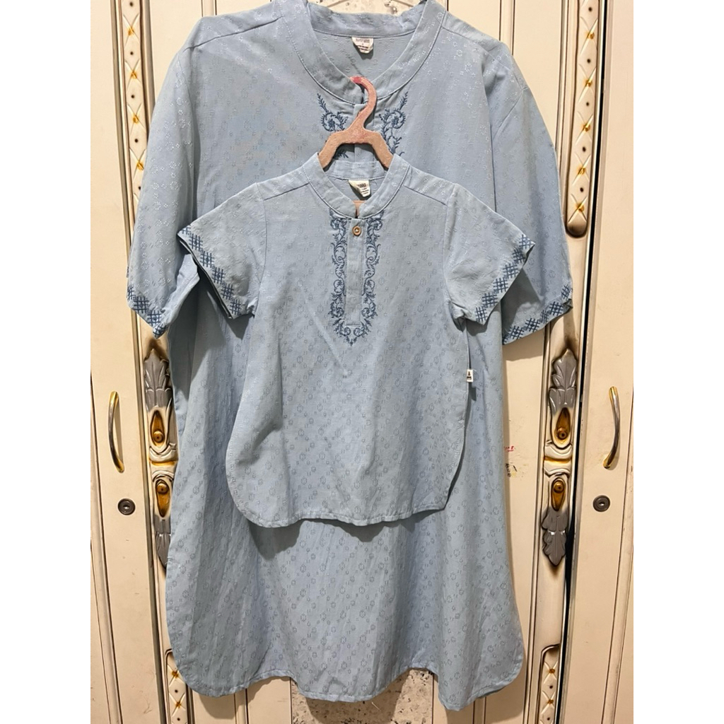 Preloved Kurta Rakha Biru Ayah & Anak by Bohopanna