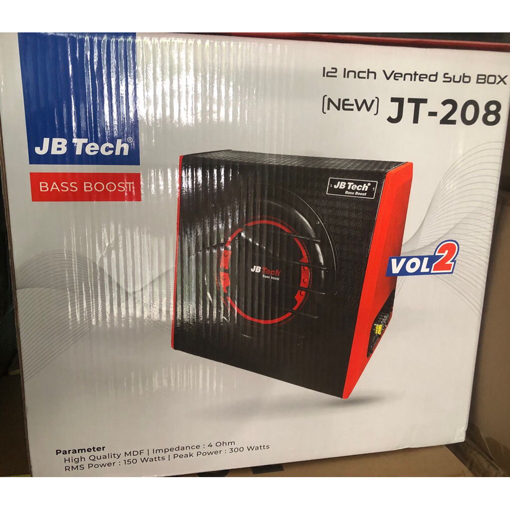 Subwoofer Aktif Bass Box JB-Tech JT-208 12 Inci Basstube Petak Aktif 12 Inch BassBox GARANSI RESMI