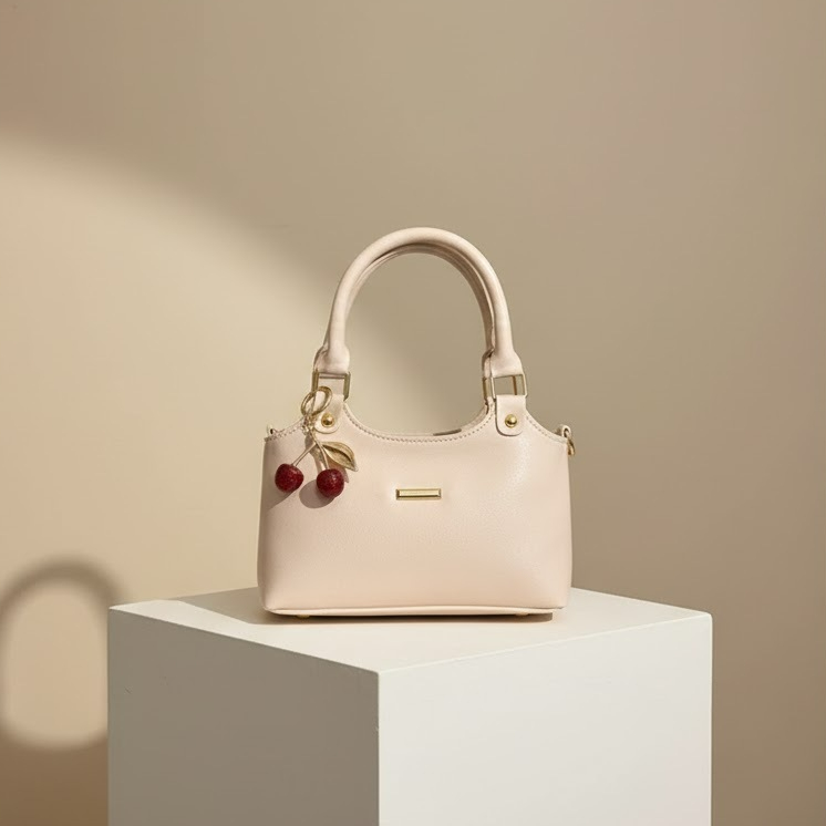 [SOVA STUDIO] - Lalona Bag | Tas Jinjing Wanita Kecil Elegant Cherry | Tas Selempang Kulit Vintage P