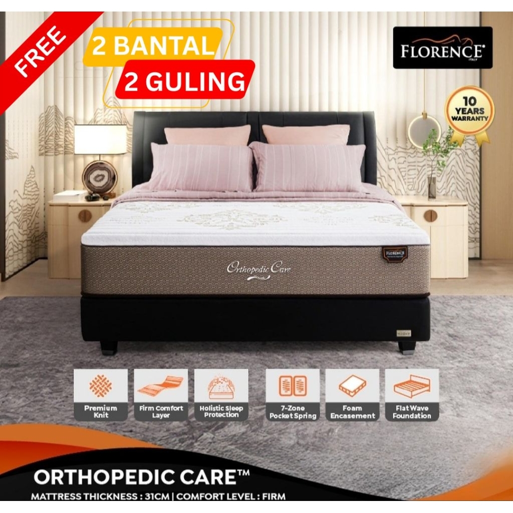 [READY STOCK] MATRAS SPRINGBED FLORENCE ORTHOPEDIC CARE 180 X 200 X 27 CM | KASUR SPRINGBED FLORENCE