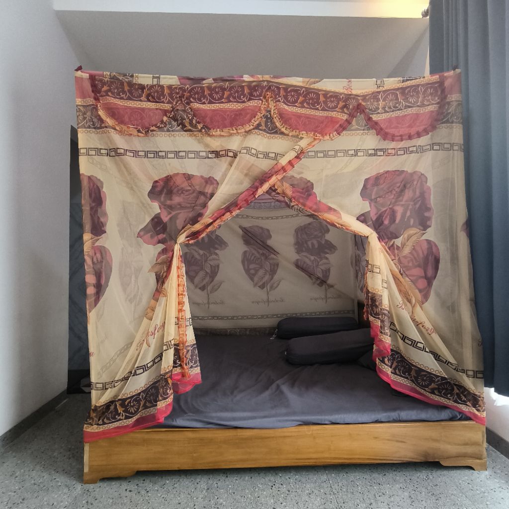 KELAMBU JUMBO MOTIF BAHAN SUPER TEBAL KELAMBU MANOHARA KEMBANG PRINTING