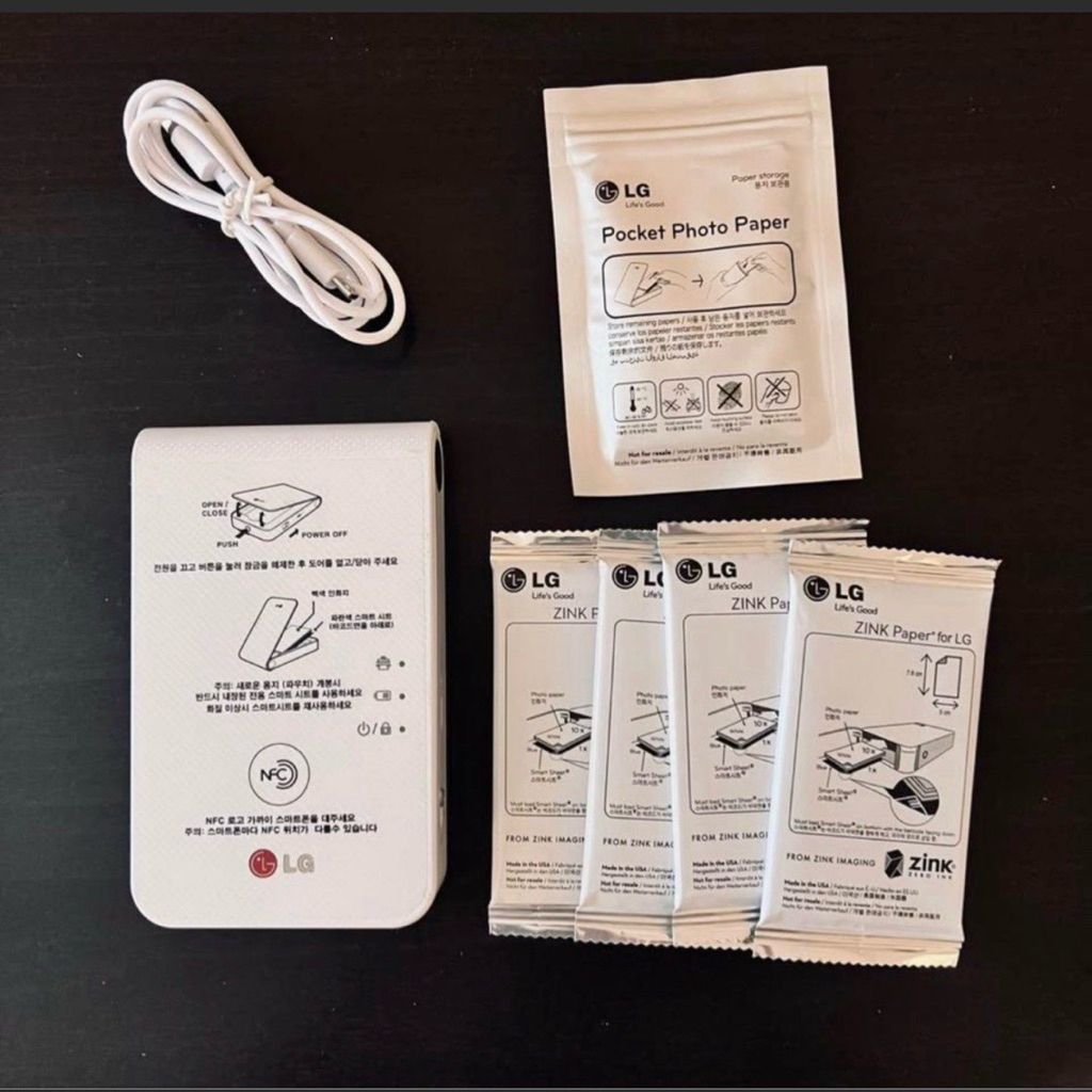 Vintage LG Photo Printer Portable Instax Bluetooth + 49 Film