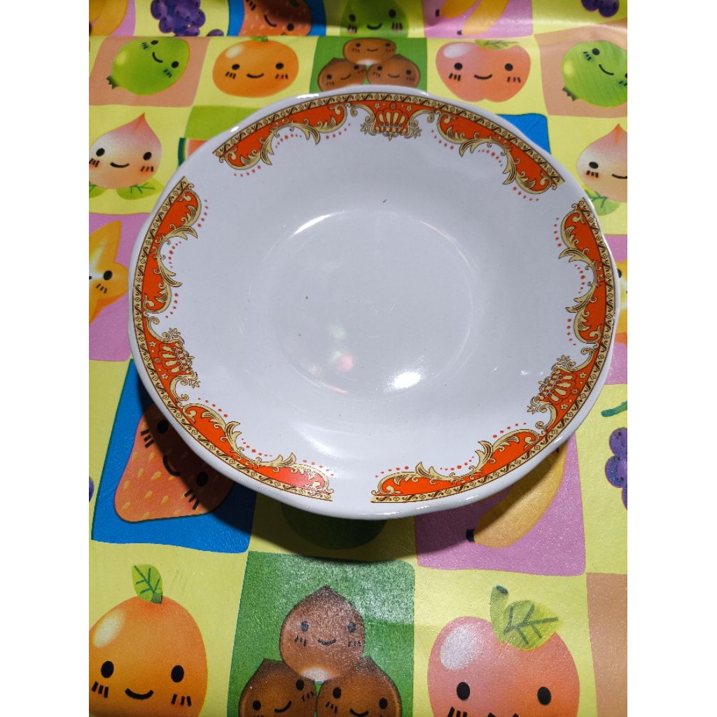 1 LUSIN PIRING KERAMIK MOTIF MAHKOTA / PIRING KERAMIK MERK LILIA