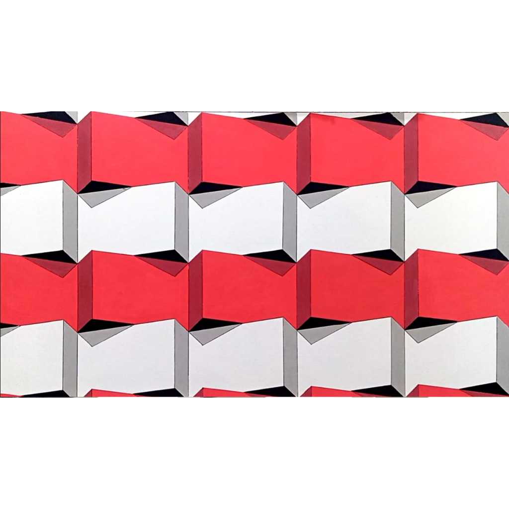 Mal Pola Cat dinding 3D dimensi / Cetakana untuk mengecat motif 3D bukan wallpaper dinding