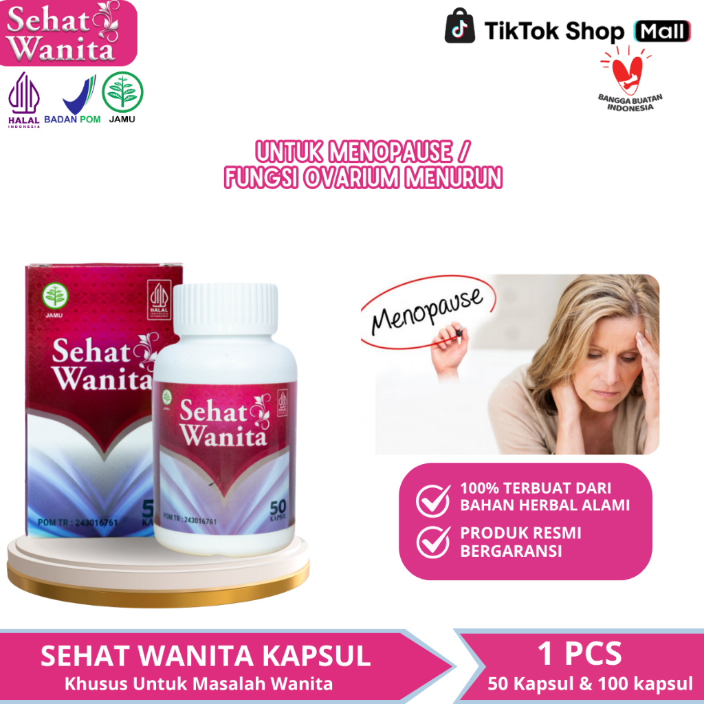 Obat Menopouse Dini, Suplemen Menopause Untuk wanita, Obat Penunda Menopouse Dini, Vitamin & Mineral