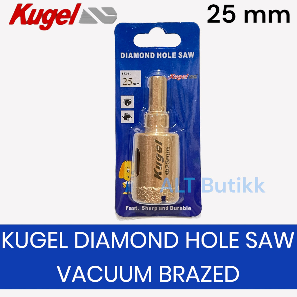 KUGEL DIAMOND HOLE SAW 25 MM - VACUUM BRAZED | MATA BOR KACA - GRANIT - MARMER - KERAMIK - BETON 25M