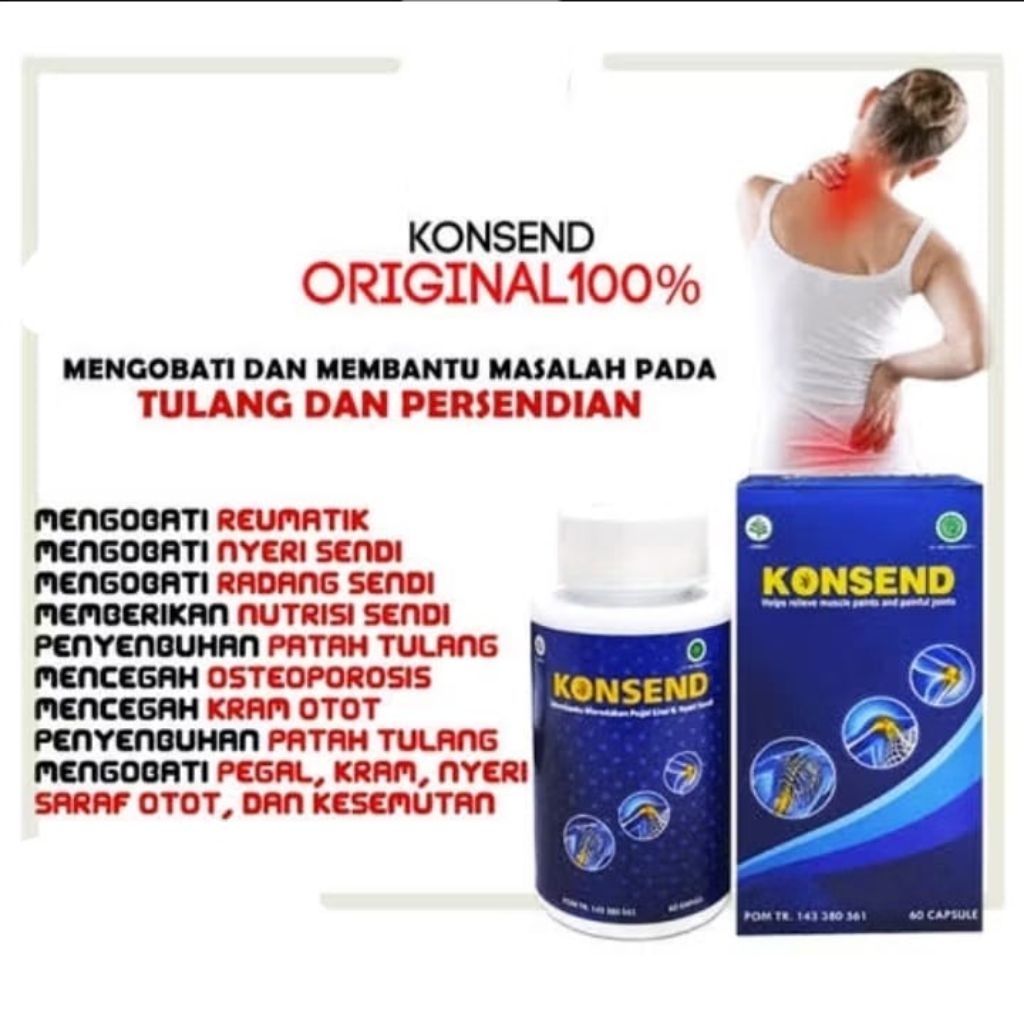 KONSEND Konsend Obat Herbal Asam Urat Atasi Persendian Asli Original
