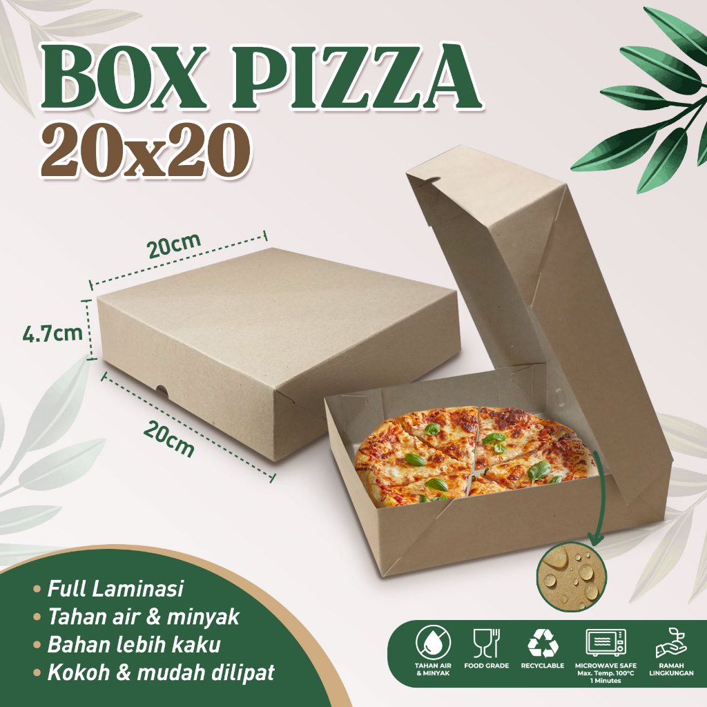 BOX PIZZA 20x20cm / DUS PIZZA 20x20cm KRAFT POLOS