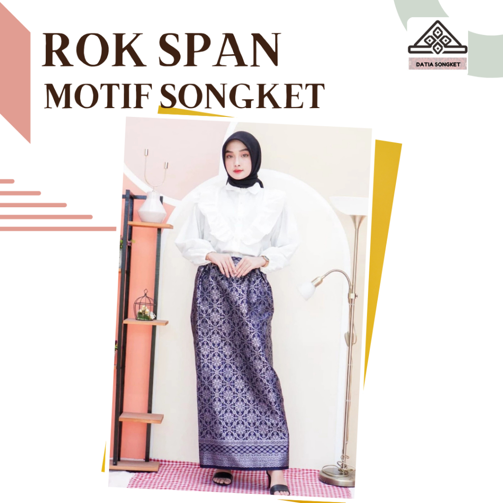 Datia Songket - Rok Span Bawahan Kebaya Pesta Kondangan Modern Elegan | Bawahan Kebaya Wisuda Mewah