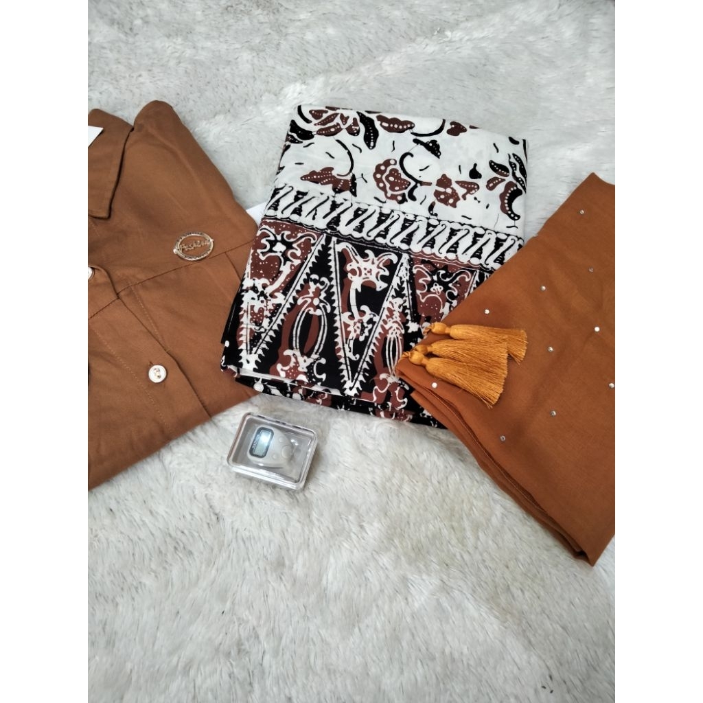 One set outfit santri putri sarung tunik hijab bisa ambil satuan