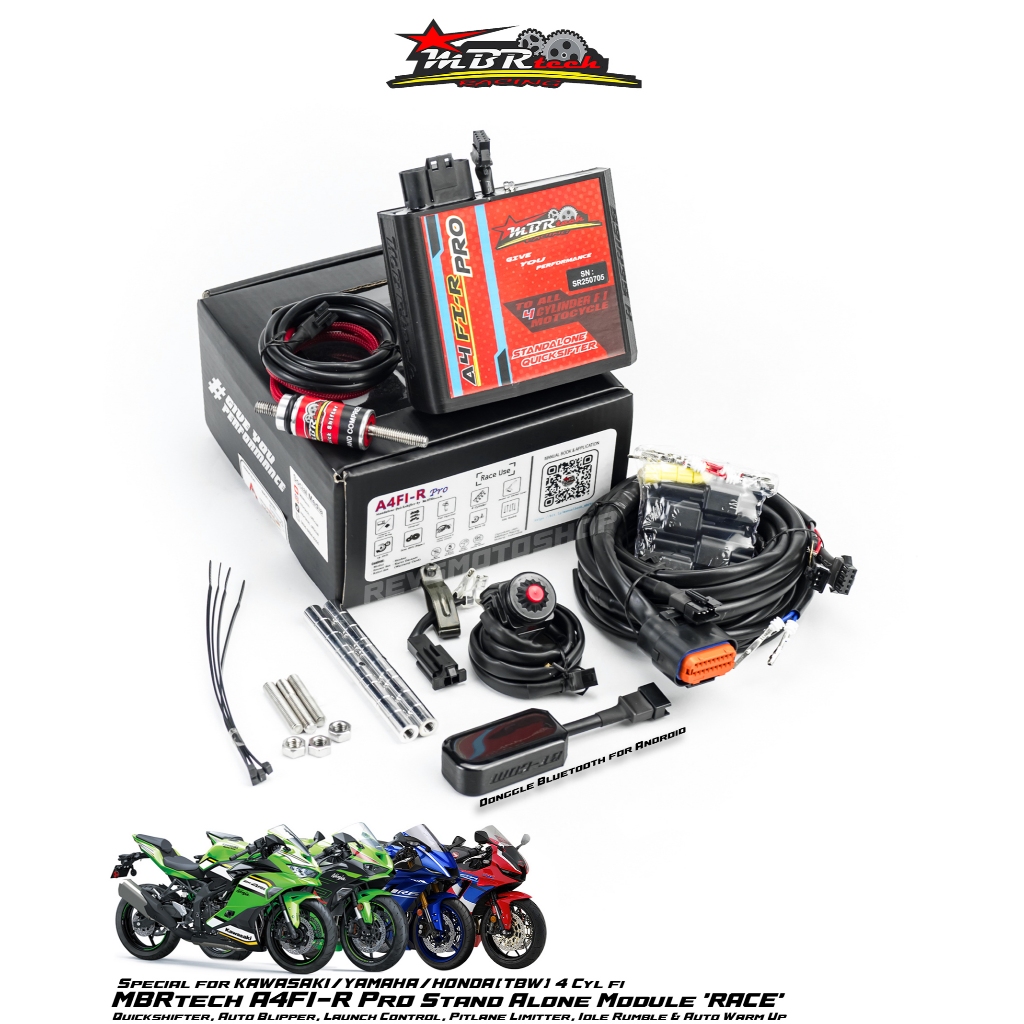 MBRTECH A4FI-R PRO Standalone Quickshifter, Auto Blipper, Idle Rumble, Auto Warm Up, Launch Control 