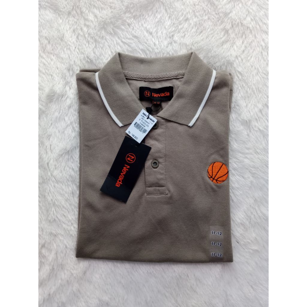 Kaos Kerah Anak Nevada Size 9-10th, 11-12th, 13-14th, 15-16th.