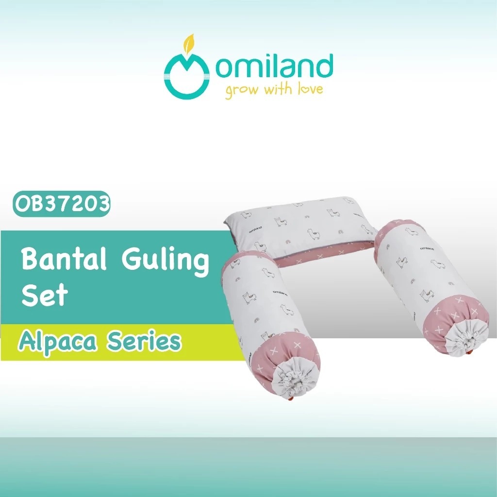Omiland Bantal Guling Bayi Set Anti Peyang/Bantal Bayi Baru Lahir/Bantal Bayi Anti Peyang Alpaca Ser